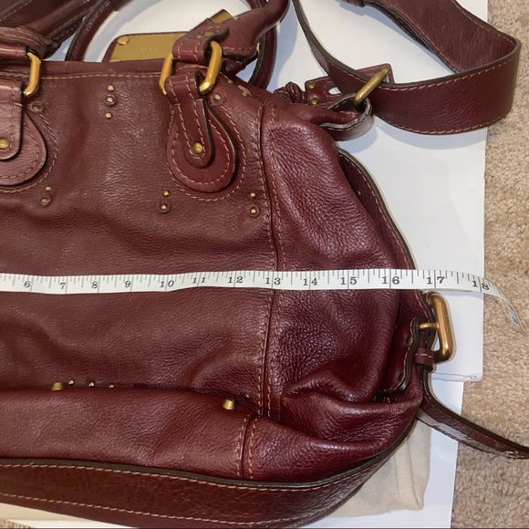 🛑SOLD🛑 Chloe Paddington Leather Shoulder Bag in Burgundy - Picture 5 of 12